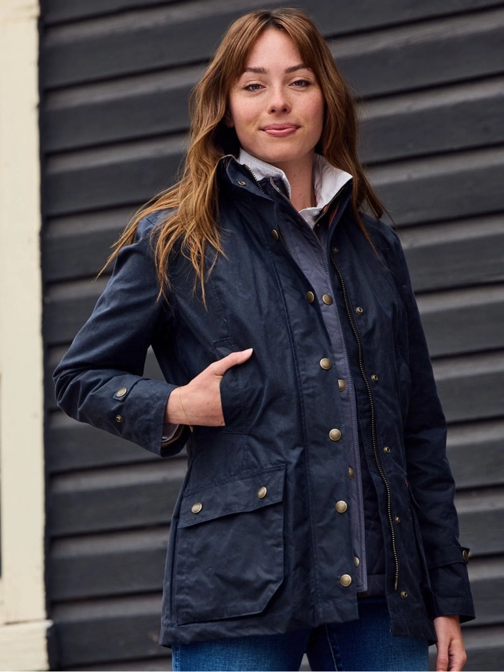 Tom Beckbe Blakeley Waxed Jacket Navy Small EUC